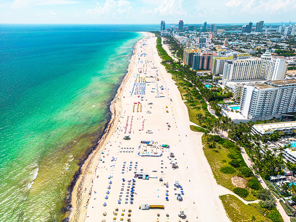 Miami Beach shot on DJI Mini 3 Pro