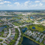 East Manatee County Drone shot from above Central Park, near Lakewood Ranch Blvd
